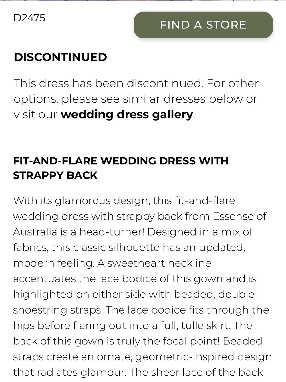 Essense of Australia Fit-and-Flare Wedding Dress — White
